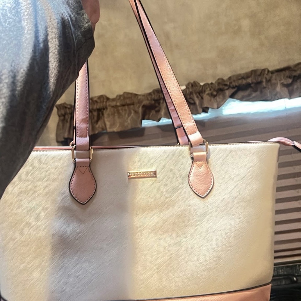 Furla Elegant Pink and Cream Tote